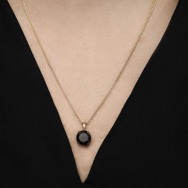Black diamond and gold necklace Clearance