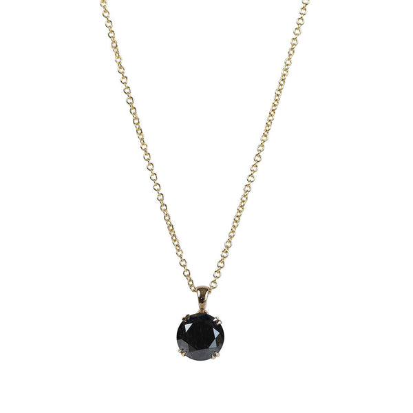 Maria José Jewelry 8 Carat Black Diamond Pendant detail view