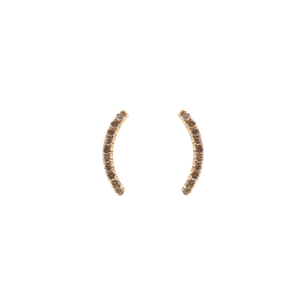 Maria Jose Jewelry Champagne Diamond String Earrings