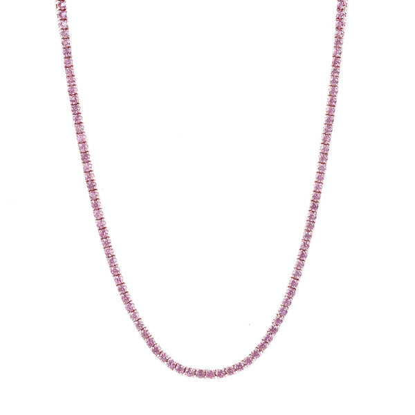 Maria Jose Jewelry Pink Sapphire Riviére Necklace