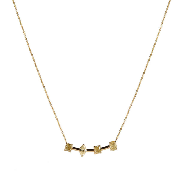Maria Jose Yellow Diamond Fancy Cut Necklace Detail