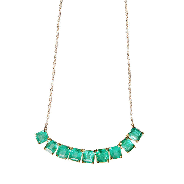  Maria Jose Jewelry 18kt Yellow Gold Emerald Necklace detail view