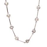 Maria Jose Jewelry Bezel Set Emerald Cut Diamond Necklace detail view