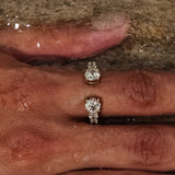 Maria Jose Jewelry Diamond Open Ring on model's pointer finger closeup