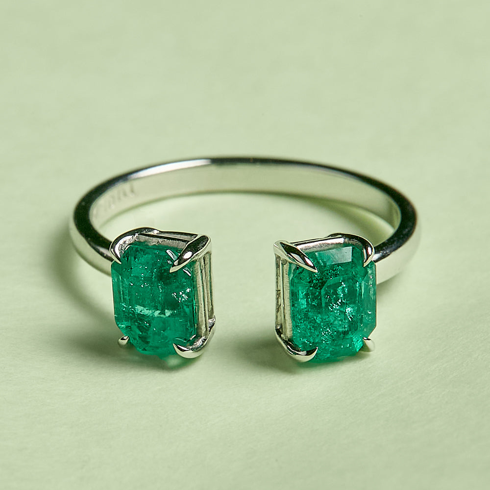 Double Emerald Ring