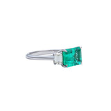 Maria Jose Jewelry East West Colombian Emerald Ring side view