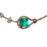 Maria Jose Jewelry Emerald Choker Necklace emerald detail view