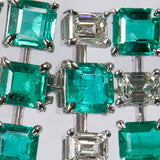 Maria Jose Jewelry Emerald Diamond Necklace closeup-view