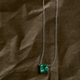 Floating Emerald Pendant