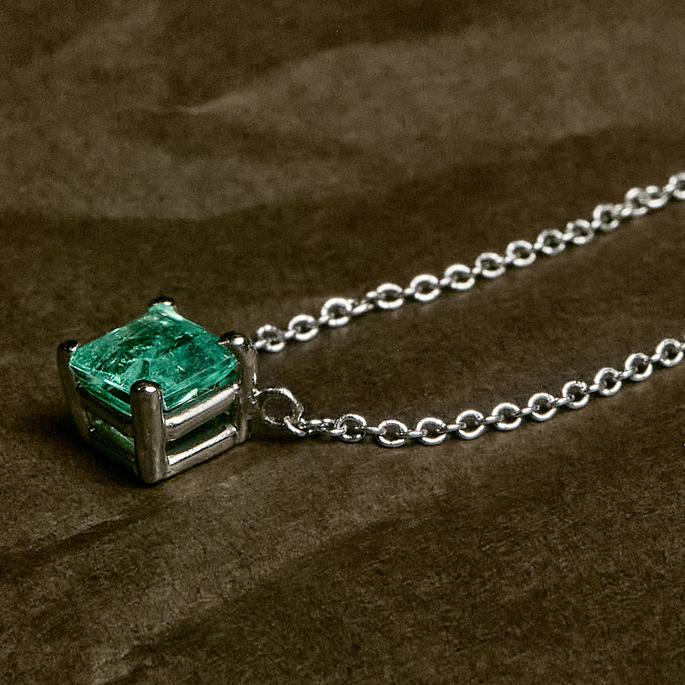 Floating Emerald Pendant