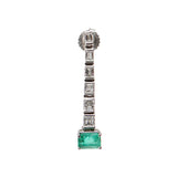 Maria Jose Jewelry Step Cut Drop Emerald and Diamond Earring detail view