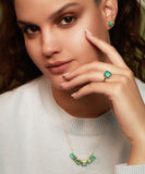 Maria Jose Jewelry 18kt Yellow Gold and Emerald Necklace on Model