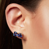Maria Jose Jewelry 3.50 Carat Sapphire Stud Earrings on Model