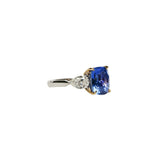 Maria Jose Jewelry 6.04 Carat Blue-Purple Sapphire Ring Side Angle