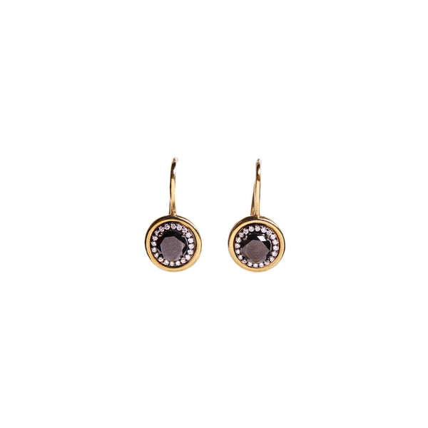 Maria José Jewelry Black Diamond Earrings in gold settings