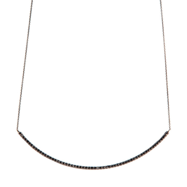 Maria José Jewelry Black Diamond String Necklace
