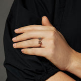 Maria Jose Jewelry Champagne Diamond Mixed Cuff Ring on Model