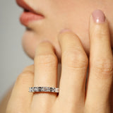 Maria Jose Jewelry Emerald Cut Diamond Ring on Model