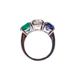 Maria Jose Jewelry Emerald and Sapphire Diamond Ring Band