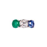 Maria Jose Jewelry Emerald and Sapphire Diamond Ring