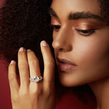 Maria Jose Jewelry Five Diamond Ring on Model Second View