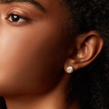 Maria Jose Jewelry Old Mine Diamond Stud Earrings on Model Detail View
