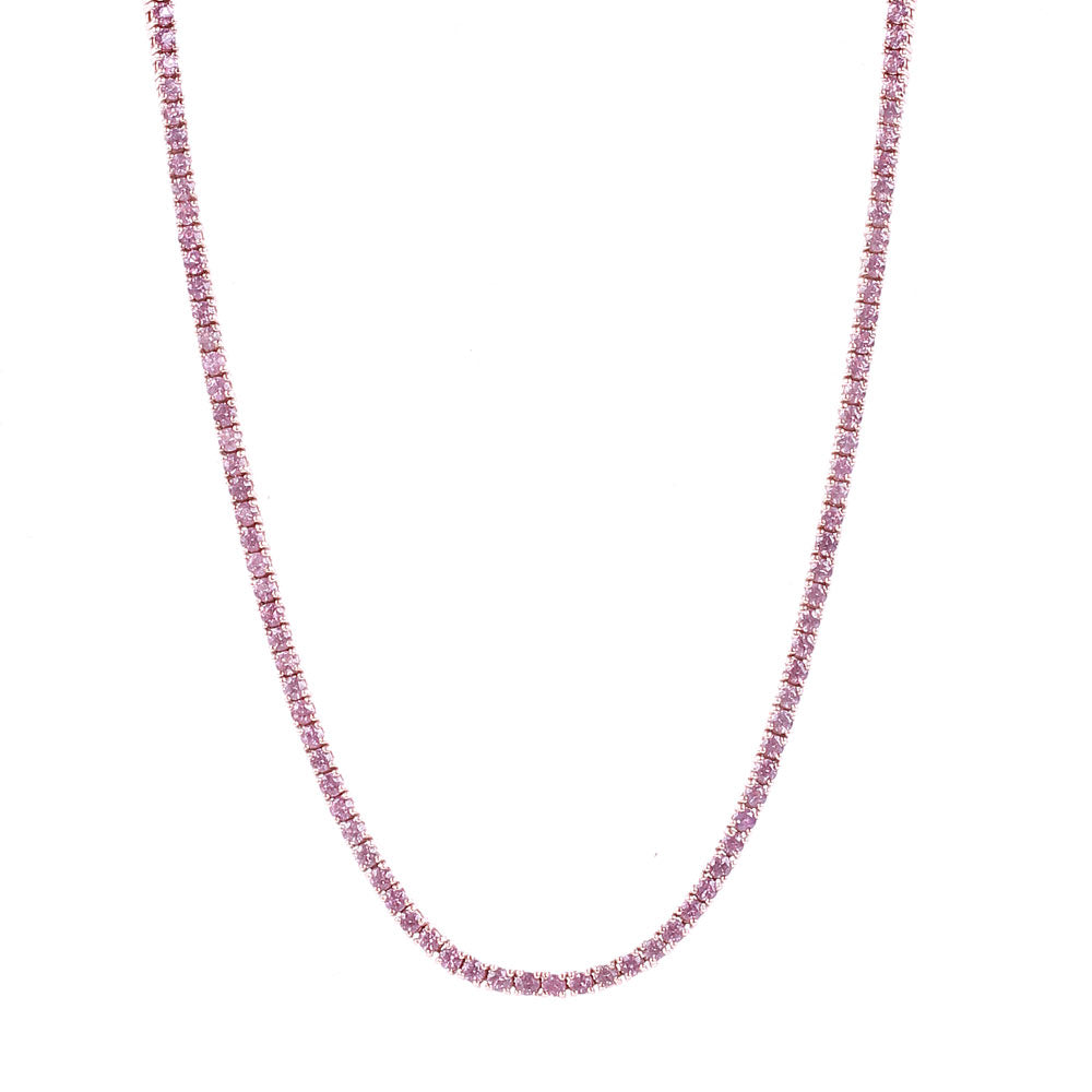 Maria Jose Jewelry Pink Sapphire Riviére Necklace