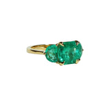 Maria Jose Jewelry Three Stone Emerald Ring Right Side