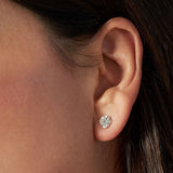 Maria Jose Jewelry 2.03 Carat White Diamond Stud Earrings Pair on Model's Ear