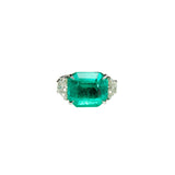 Maria Jose Jewelry 8.29 Carat Colombian Emerald Ring Front View